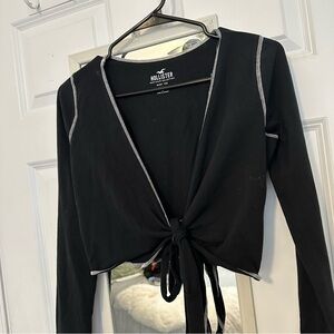 NWT black tie crop top​​​​